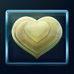 Golden Heart Icon